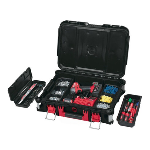 Koffer PACKOUT™ L410xB560xH170mm Polymer schwarz-rot MILWAUKEE
