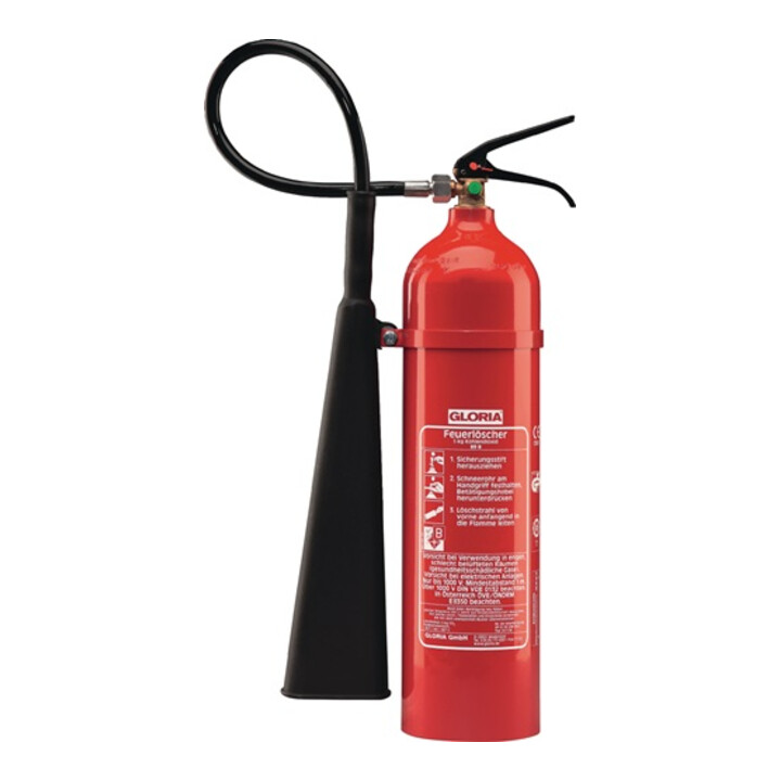 Kohlendioxidfeuerlöscher 5kg 89 B m.Wandh.