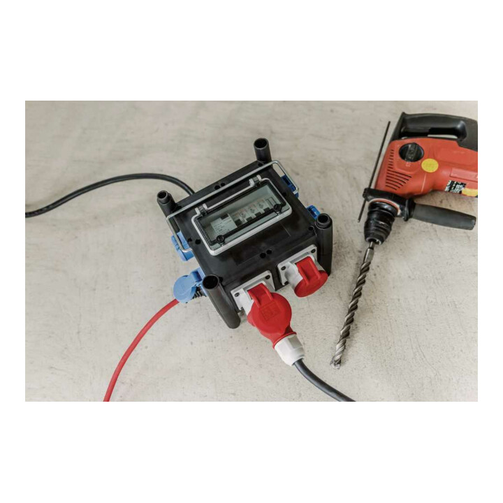 Kompakter distributeur de courant en caoutchouc BSV 3 FI/16 2 IP44 2m H07RN-F 5G2,5 - 2xCEE16A, 5x230V