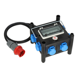 Kompakter Gummi-Stromverteiler BSV 3 FI/16-7 IP44 2m H07RN-F5G2.5