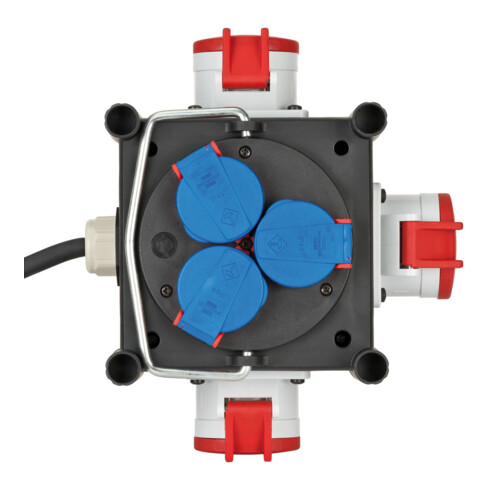 Kompakter Stromverteiler BSV 3 LS E/16 2 IP44 1m H07RN-F 5G1,5 3xCEE400V + 3x230V