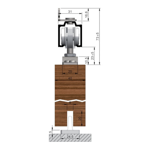 Komplettgarnitur HELM 73 80kg HLT ab 20mm HELM