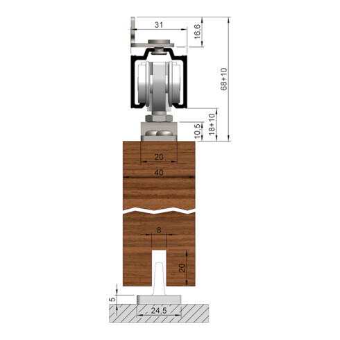 Komplettgarnitur HELM 73 80kg HLT ab 20mm HELM