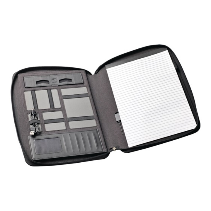 Konferenzmappe anth.A 4 m.Powerbank H37xB262xT333mm STYRO