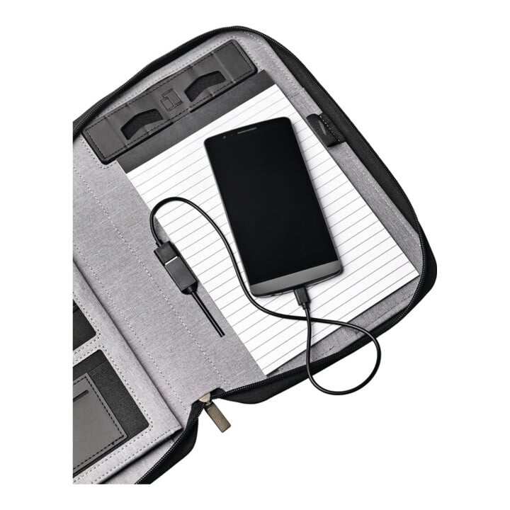 Konferenzmappe anth.A 4 m.Powerbank H37xB262xT333mm STYRO