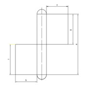 Konstruktionsband KO 4 z.Anschweißen Bandlänge 180mm Lappenbreite 50mm STA blk-4