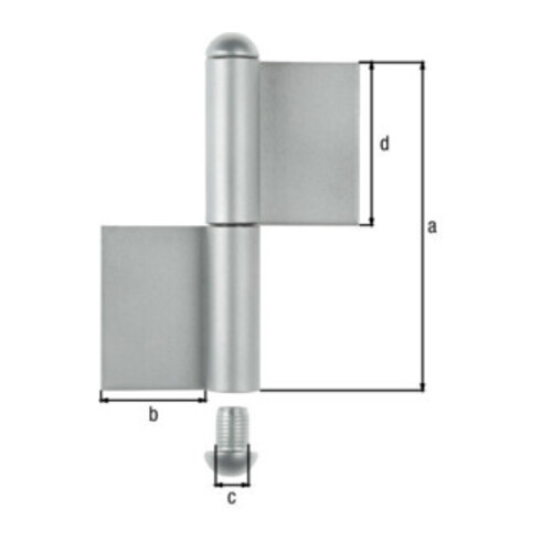 Konstruktionsband Typ K04 2-tlg.z.Anschweißen STA rohRundkopf 180/50/14/90mm GAH