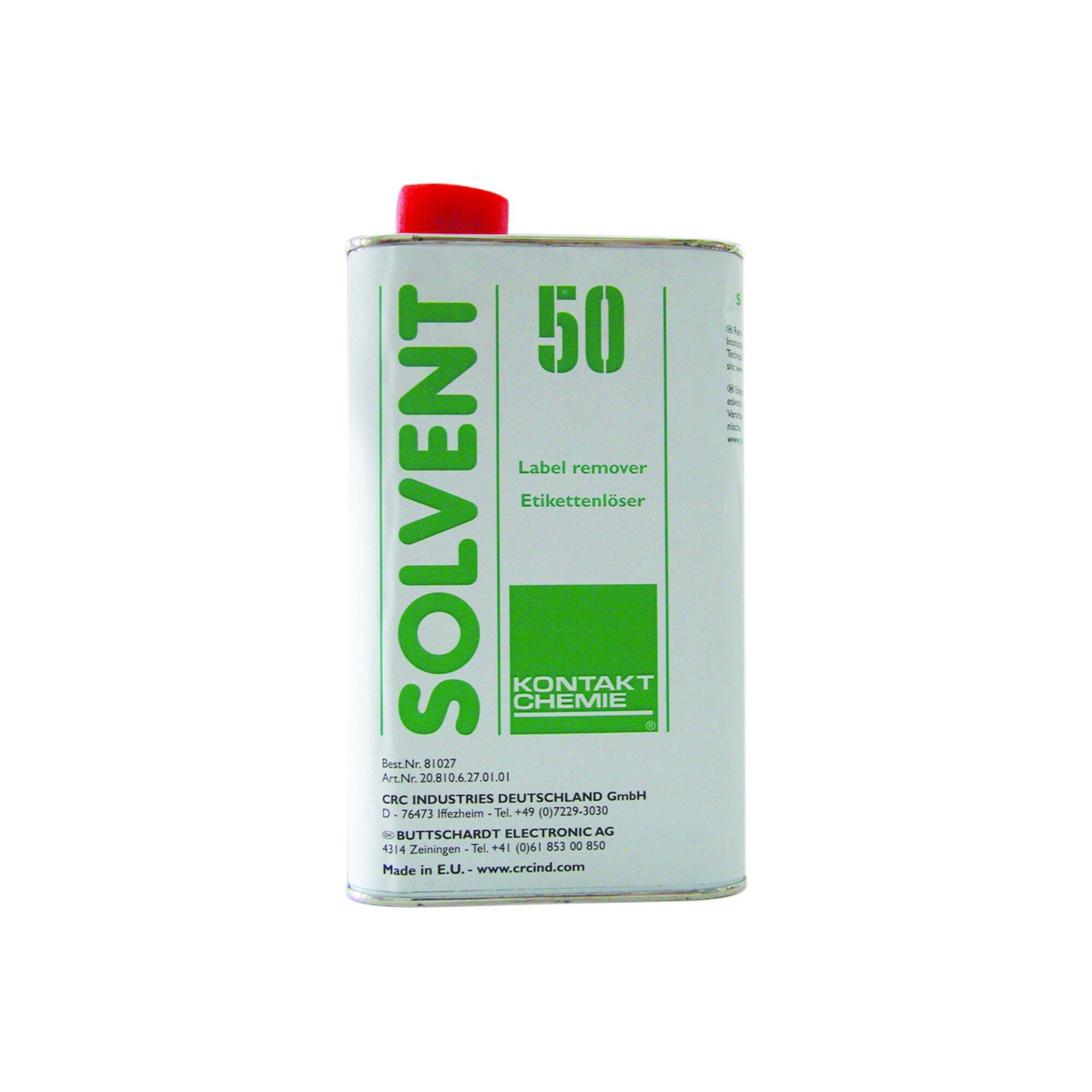 KONTAKT CHEMIE KC Etikettenlöser flüssig Solvent 50, 1 Liter Dose ; CRC Industries