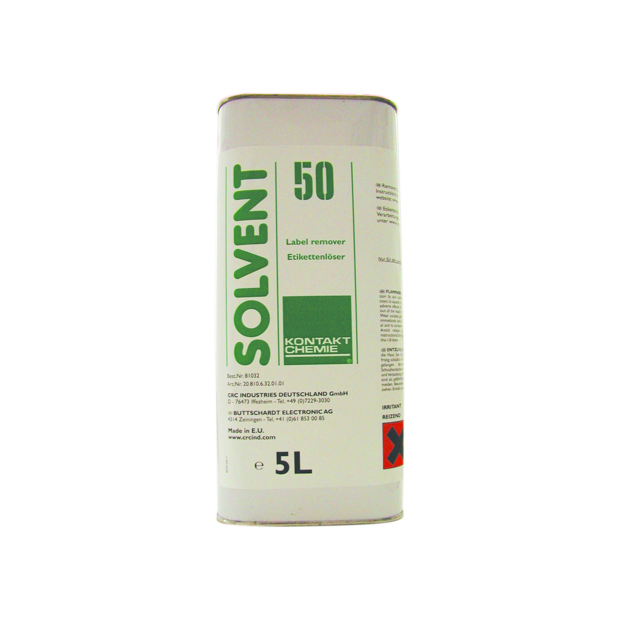 KONTAKT CHEMIE KC Etikettenlöser flüssig Solvent 50, 5 Liter Kan. ; CRC Industries