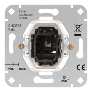 Kopp Interrupteur va-et-vient encastré 5036.0000.6 aluminium mat