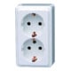 Kopp Prise Schuko 2x arctique blanc saillie