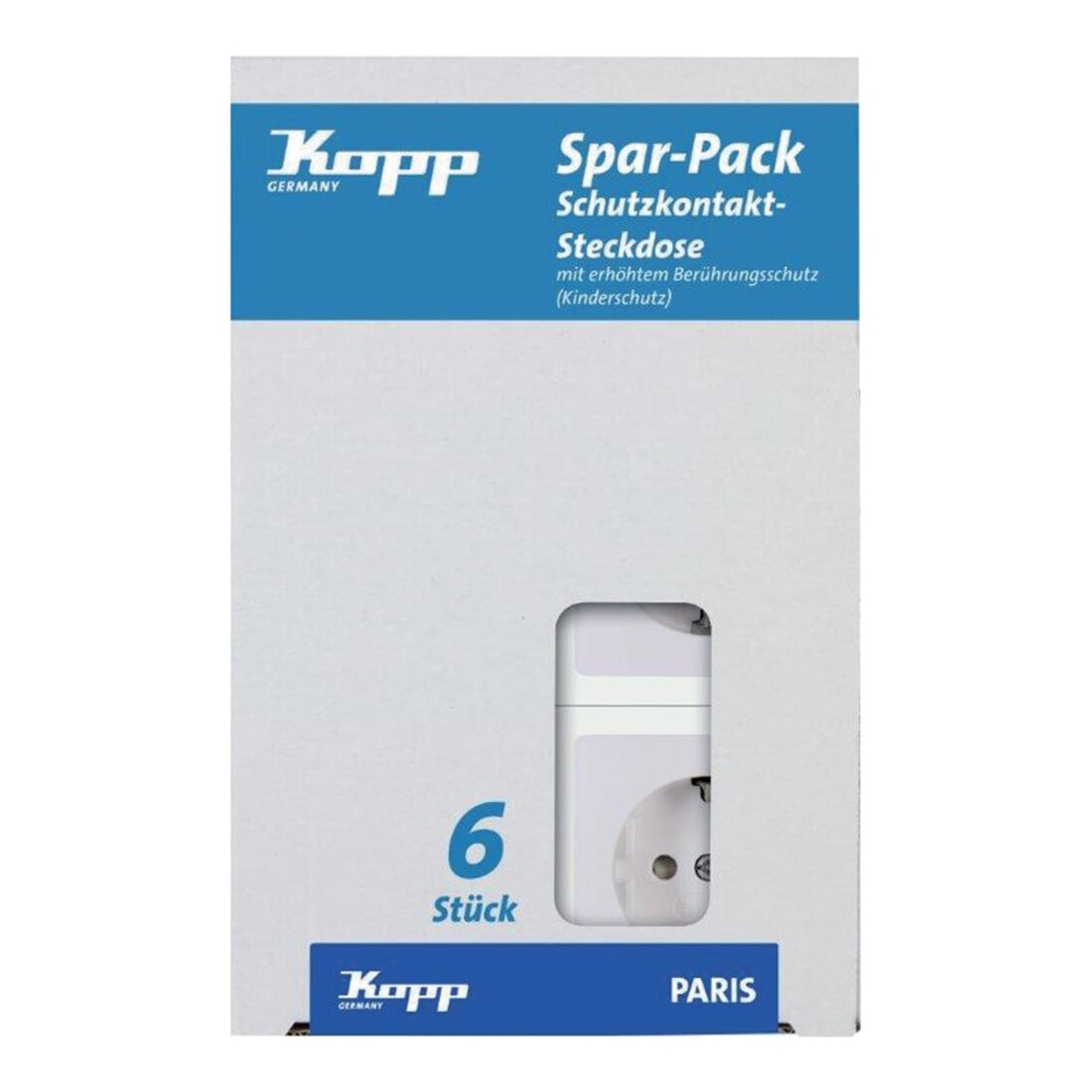 Kopp Profi-Pack a 6 UP Schuko- Steckdosen PAR arkt. ws m. Kinderschutz
