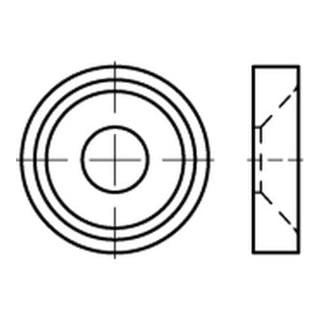 Rosette Korrex für Senk- und Linsensenkköpfe, Kunststoff