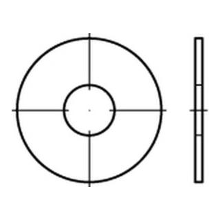 Kotflügelscheibe Stahl 6,4x25x1,5mm