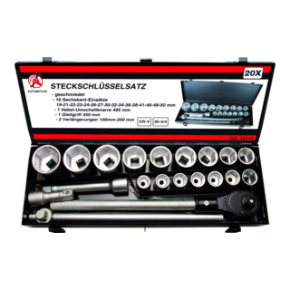 Kraftmann Steckschlüssel-Satz Antrieb 20 mm 15 kg 20-tlg.