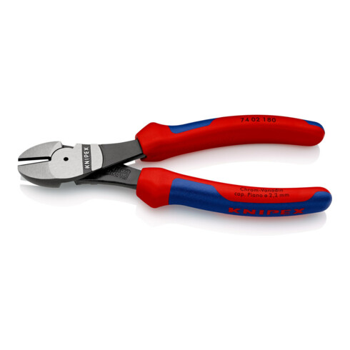 Kraftseitenschneider DIN ISO 5749 L.180mm schw.atram. pol. 2K-Hüllen Knipex