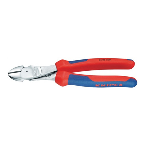 Kraftseitenschneider DIN ISO 5749 L.200mm m.Facette Chrom 2K-Hüllen Knipex
