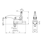 Kraftspanner Nr.7500S 25kN M16x20 verschiebbar AMF-4