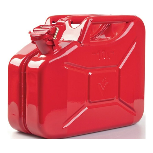 Kraftstoffkanister Inh.10l Feuerrot RAL 3000 Stahlbl.L345xB165xH275mm VALPRO