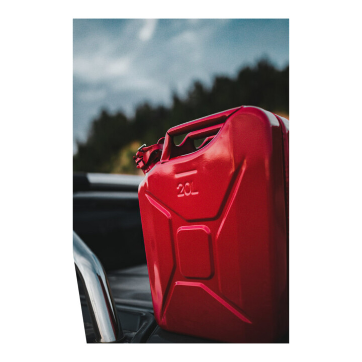 Kraftstoffkanister Inh.20l Feuerrot RAL 3000 Stahlbl.