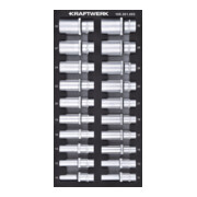 Kraftwerk 1/2'' douille à six pans 20 pièces 20x40 insert