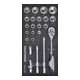 Kraftwerk 1/2'' Jeu de clé à cliquet à 23 pièces 20x40 Insert-1