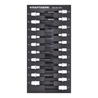 Kraftwerk 1/2'' Steckschlüssel Innensechskant Vielzahn Ribe 21-tlg 20x40
