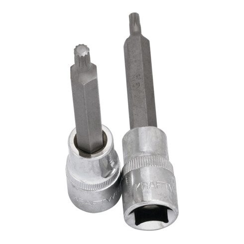 Kraftwerk 1/2" Vielzahn-Bit-Stecknuss M12 100 mm