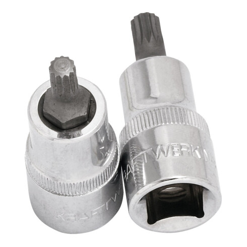 Kraftwerk 1/2" Vielzahn-Bit-Stecknuss M8