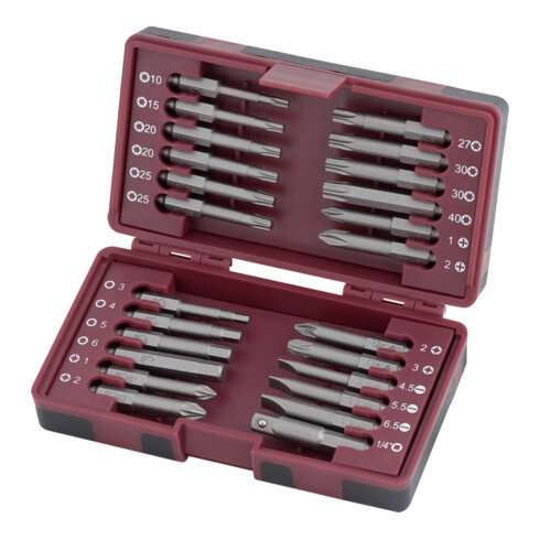 Kraftwerk 1/4" Lang-Bit-Box 50 mm, ergokraft, 24-tlg.