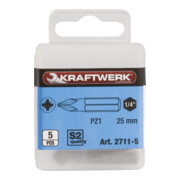 Kraftwerk 1/4" Pozidriv-Bit 25 mm Nr. 1, 5 Stk