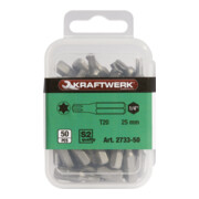 Kraftwerk 1/4" TX bit 25 mm T20, 50 Stück