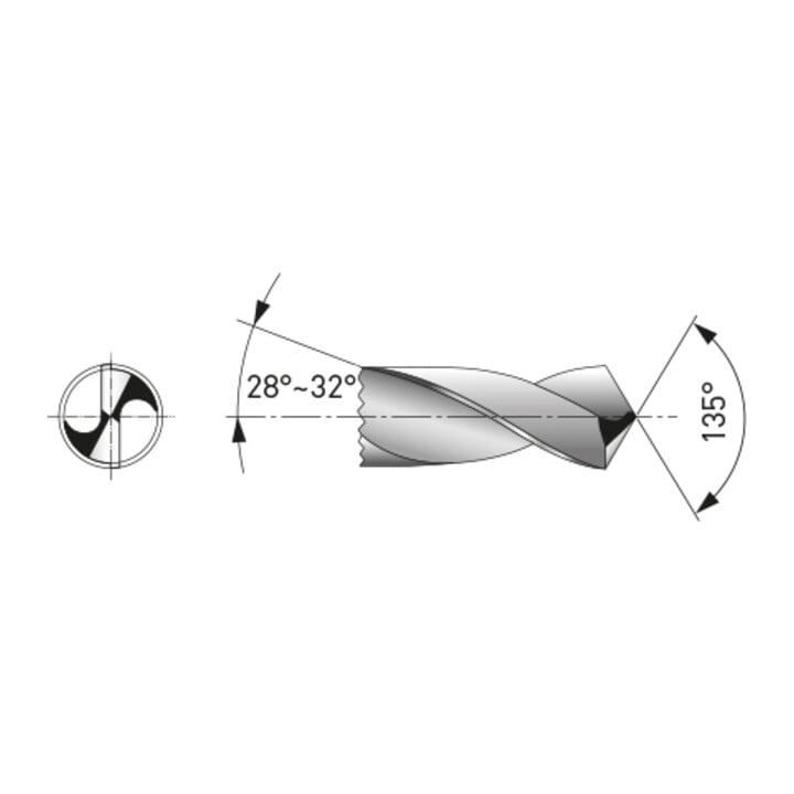Kraftwerk 2 Foret spiral HSS-G DIN 338 Type N 4.2 mm