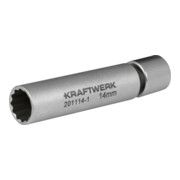 Kraftwerk 3/8" Douille pour bougie d'allumage 14 mm avec gel.