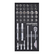 Kraftwerk 3/8" Jeu de clé à cliquet à 40 pièces 20x40 insert