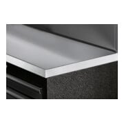 Kraftwerk 4-Element-Schrankwand mit Vierkantlochwand Länge 2955 mm Inox-Arbeitsplatte-5