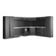 Kraftwerk 8-Element-Schrankwand mit Vierkantlochwand Länge 3819 mm 2824 mm Inox Arbeitsplatte-1