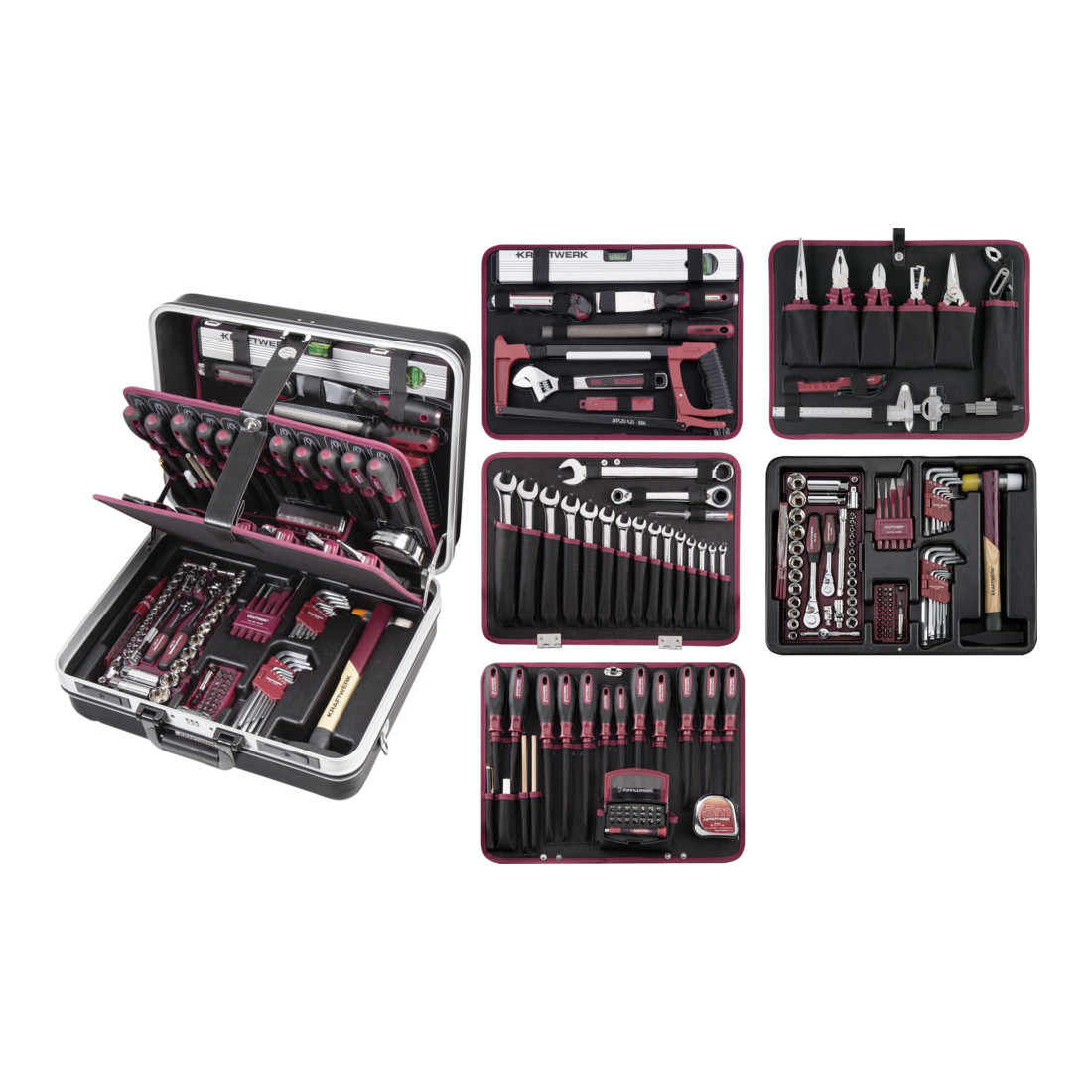 Kraftwerk ABS-Profi-Werkzeugkoffer, 186 tlg.