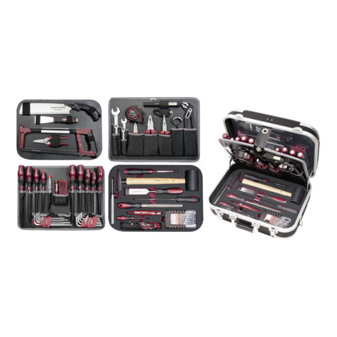 Kraftwerk ABS-Werkzeugkoffer B140 für Schreiner, 112-tlg.