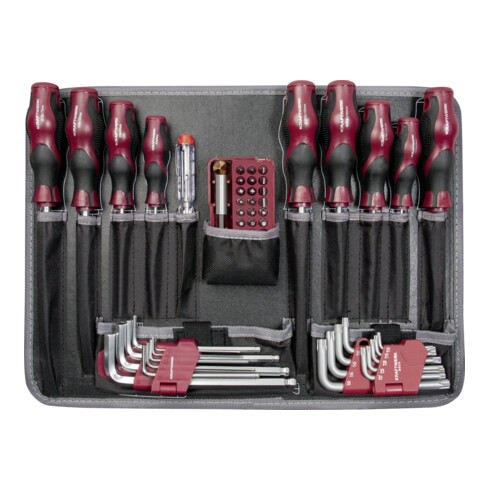 Kraftwerk ABS-Werkzeugkoffer B140 für Schreiner, 112-tlg.