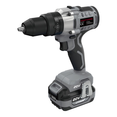 Kraftwerk Akku-Schlagbohrmaschine 20V 4Ah 100Nm inkl. 1 Akkus