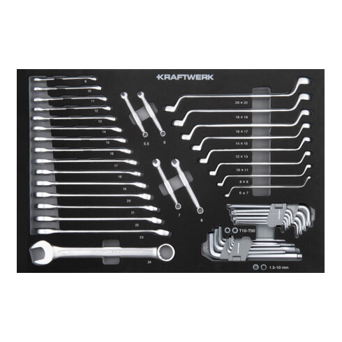 Kraftwerk Anneau à fourche / Insert anneau 46 pièces