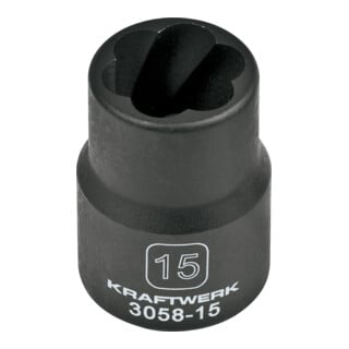 Kraftwerk Ausdreh-Stecknuss 1/2" 15 mm