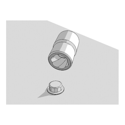 Kraftwerk Ausdreh-Stecknuss 1/2" 17 mm