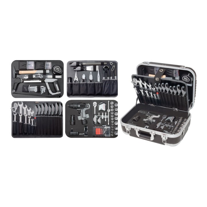 Kraftwerk B160 gereedschapskoffer, 3/8", 162-delig, met Kraftwerk boormachine