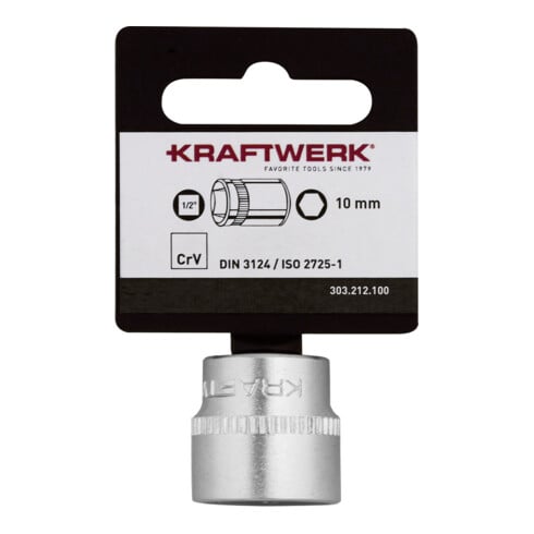 Kraftwerk BASIC LINE 1/2" douille à cliquet 10 mm avec crochet