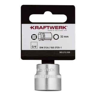 Kraftwerk BASIC LINE 1/2" douille à douille 32 mm avec crochet
