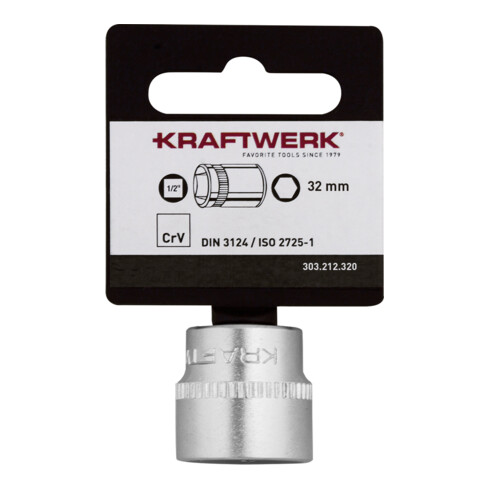 Kraftwerk BASIC LINE 1/2" douille à douille 32 mm avec crochet
