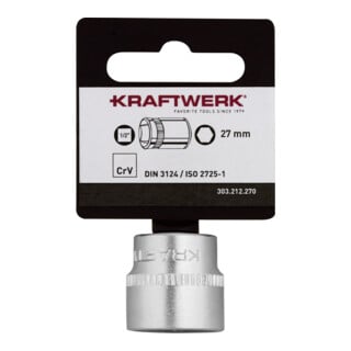 Kraftwerk BASIC LINE 1/2" Steckschlüsseleinsatz 27 mm mit Hänger