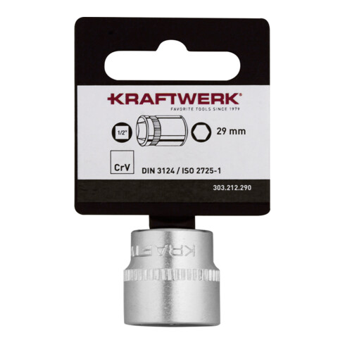 Kraftwerk BASIC LINE 1/2" Steckschlüsseleinsatz 29 mm mit Hänger
